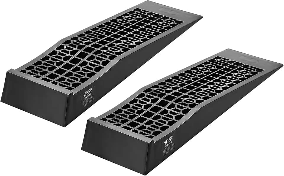 VEVOR Car Ramps, 2 PCS 20000 lbs GVW Capacity, 2.56 in Lift Height, Portable Low Profile Car Service Ramps for Home Garage Maintenance & Oil Changes, Heavy Duty for Low Chassis Vehicle & Support Jack