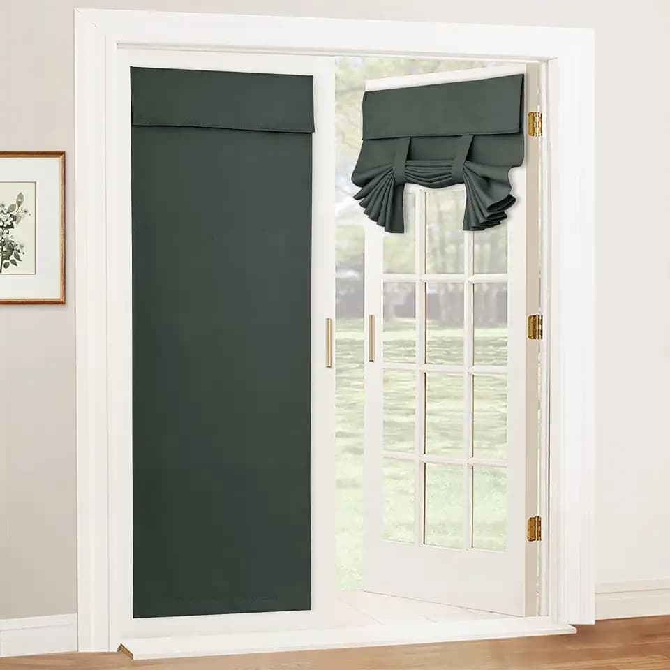 RYB HOME Adhesive Blackout Curtains 72 inches Long for Living Room Office