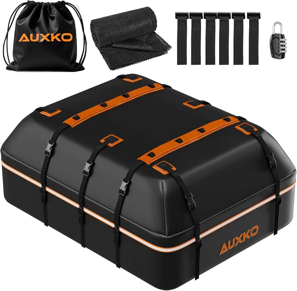 AUXKO 22 Cubic Feet Rooftop Soft Shell Cargo Carrier Bag