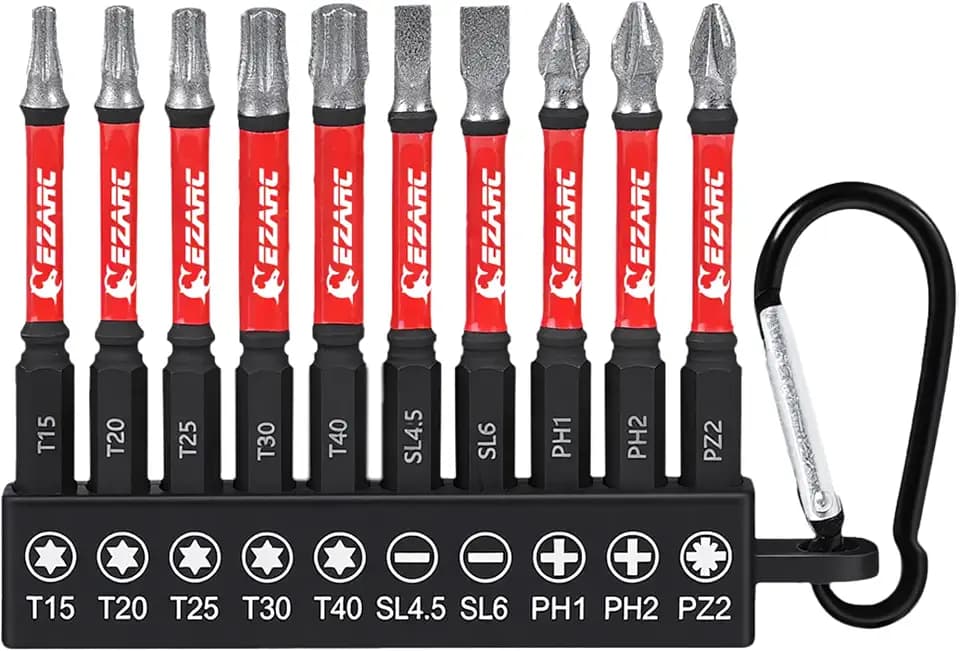 EZARC Diamond Tip Screwdriver Bit Set, 2-9/16" Anti-Slip Bits, 10PCS