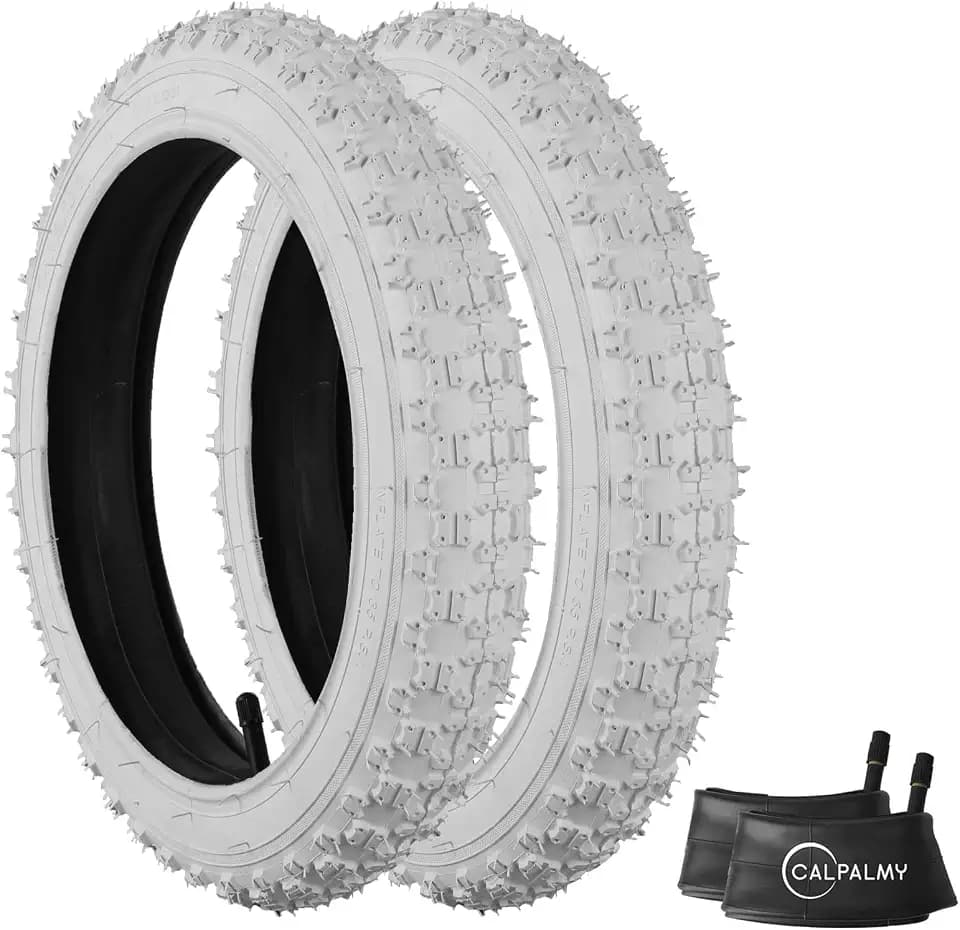 CALPALMY (2 Sets) 12"/14"/16"/18"/20" Bike Replacement Tires and Inner Tubes for MTB, BMX, Kids Bike - Compatible with RoyalBaby, Joystar, Dynacraft and More - Made from Premium Butyl Rubber