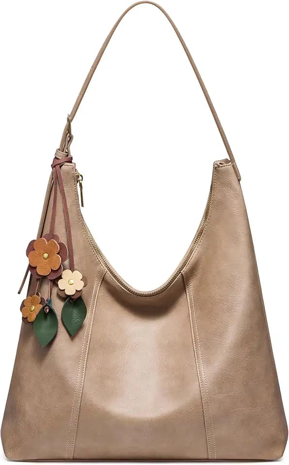LOVEVOOK Hobo Bag for Women, Soft Vegan Leather Tote Purse Shoulder Handbag