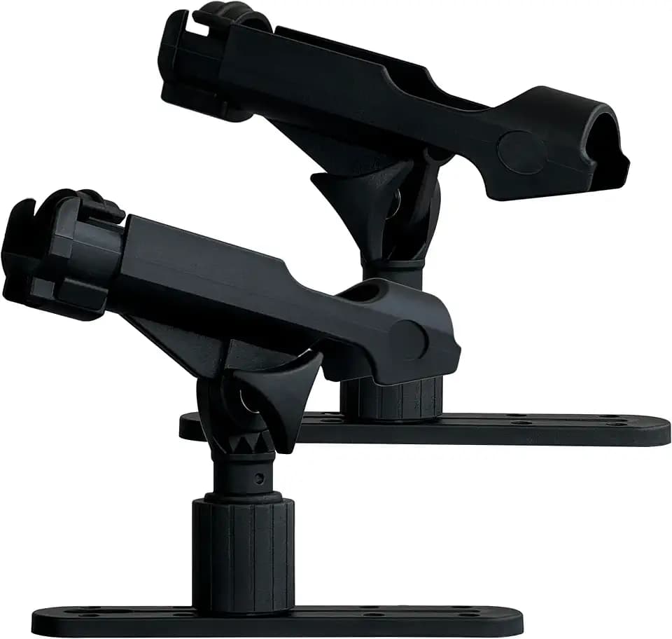 2 Pack Fishing Rod Holder with Track Mount Universal T-Shaped Screw Mounted on Rail for Kayak, Canoe, Fishing Boat