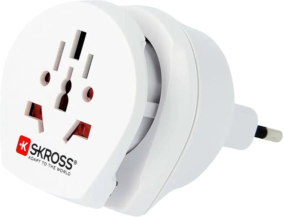 SKROSS Combo World to Italy: Reiseadapter für Reisen aus der ganzen Welt in Länder, die den italienischen oder den Schuko- Standard verwenden