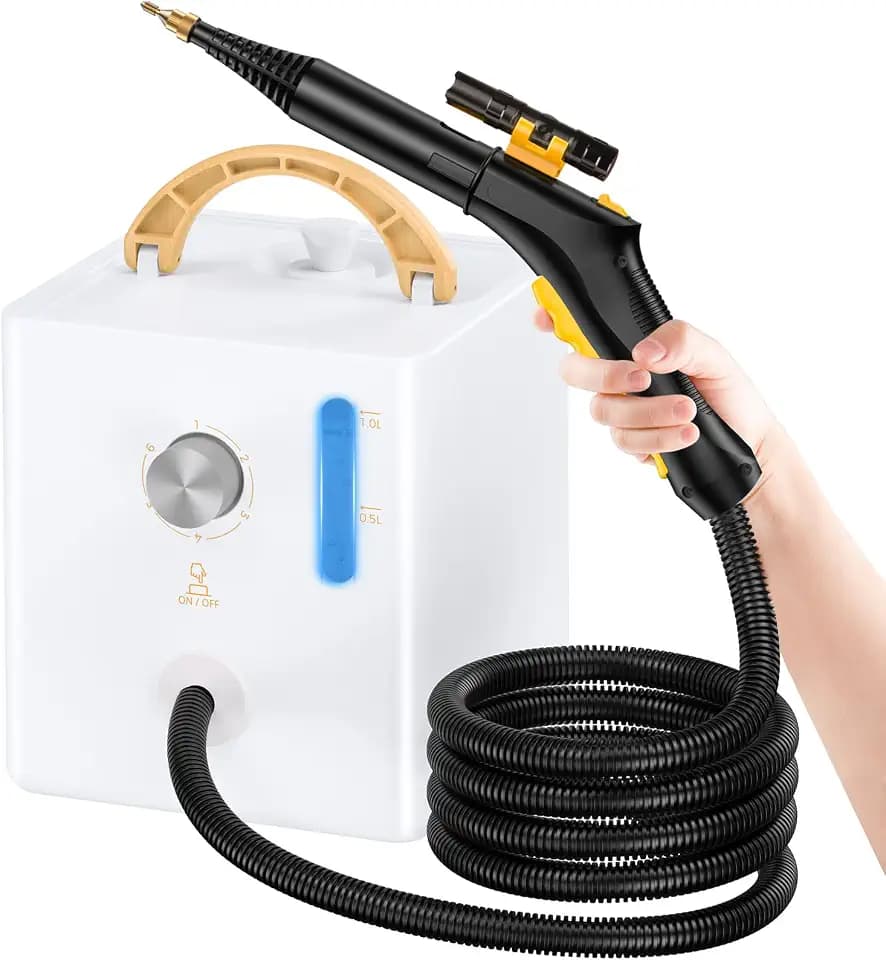 CAYAMA Steam Cleaner with Trigger Control, High Pressure Handheld Steamer for Cleaning Bathroom, Kitchen, Car, Furniture, Grout,Multi-Surface Tools Included to Remove Dirt