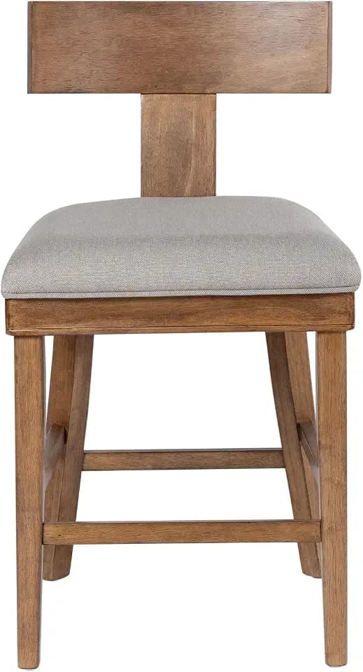 Boraam Theodora T- Back Counter Stool with Wood Seat Frame and Cushion