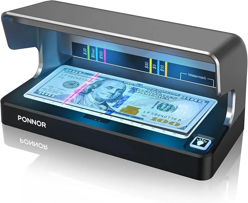 PONNOR AL-12 Counterfeit Bill Detector Money Checker Machine