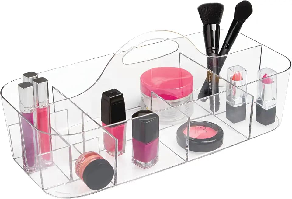 iDesign Plastic Cosmetic Organizer Tote, Clear