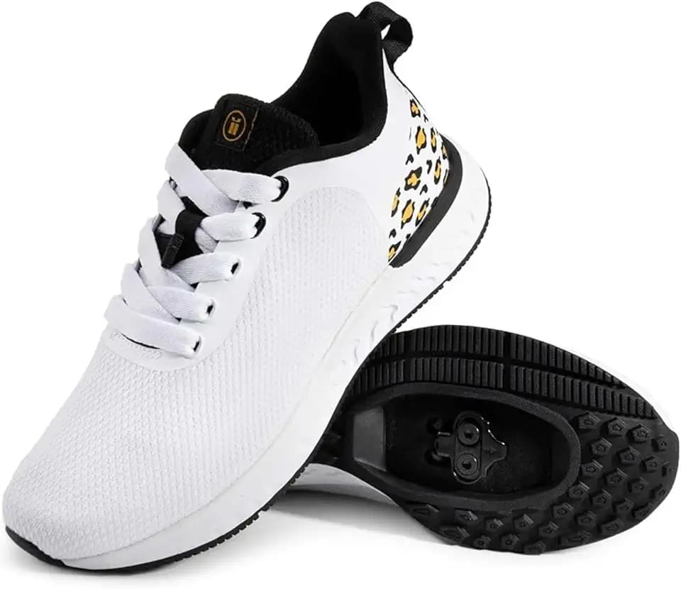Tommaso Women's Cycling Shoes with Pre-Installed SPD Cleats — Easy to Walk-in Ventilated SPD Cycling Shoes for Women's Spin Classes and Indoor Bikes — Comfortable on Foot and Toebox.