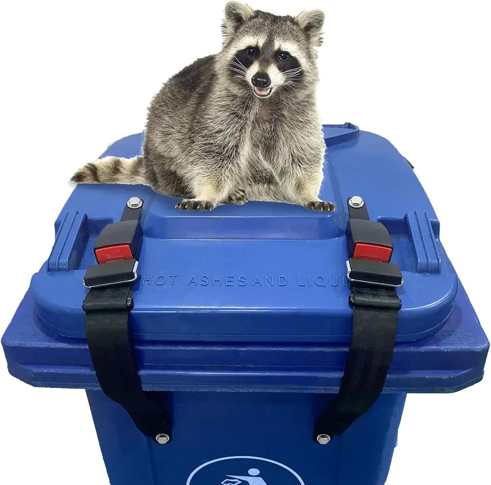 Trash Can Locks for Animals, Raccoon Bear Proof Trash Can Lock