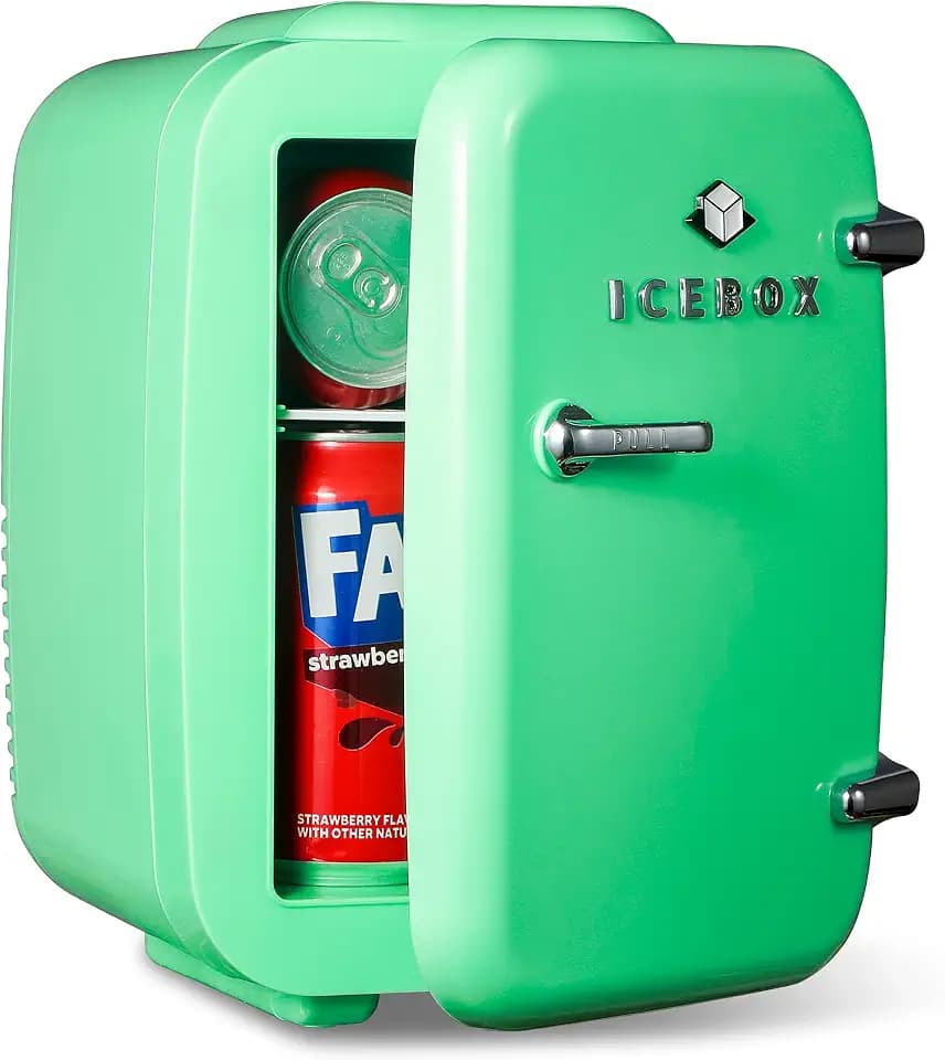 IceBox 4-Liter Mini Fridge Cooler/Warmer, IBMF4MNT, Mint Green