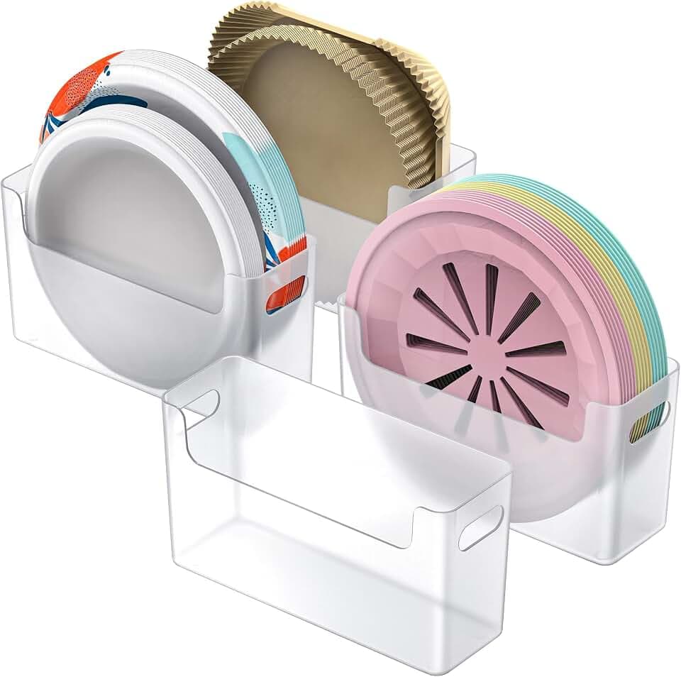 4Pcs Paper Plate Dispenser for 6-9.5 In Disposable Plates