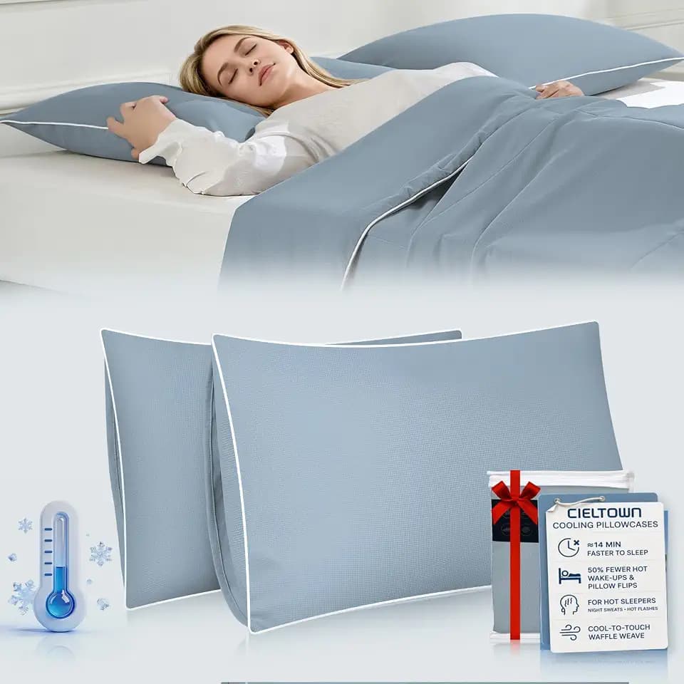 Cooling Pillow Cases for Hot Sleepers: Fall Asleep About 14 Minutes Faster