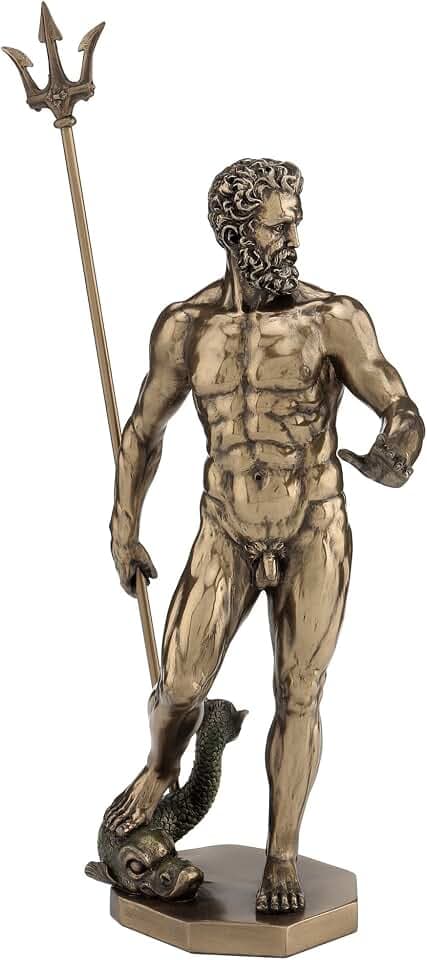 UNICORN STUDIO 11.75 Inch Greek Figure Poseidon with Trident Decor Gift Objet D Art