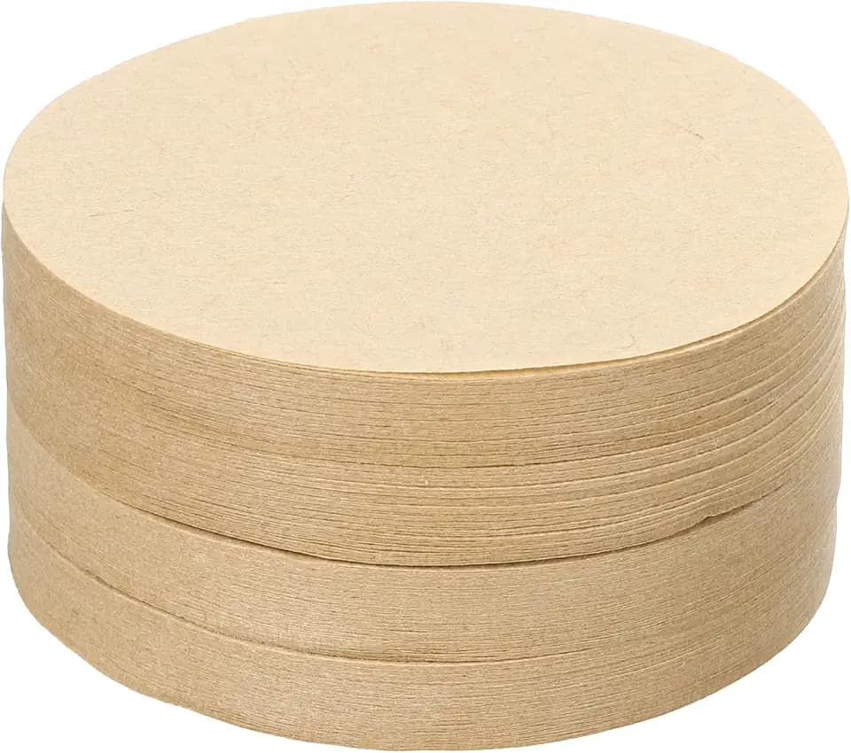 uxcell 600Pcs Coffee Filters, 60mm Disposable Round Paper Filter Natural for Home Office Use Pour Over and Drip Coffee Maker