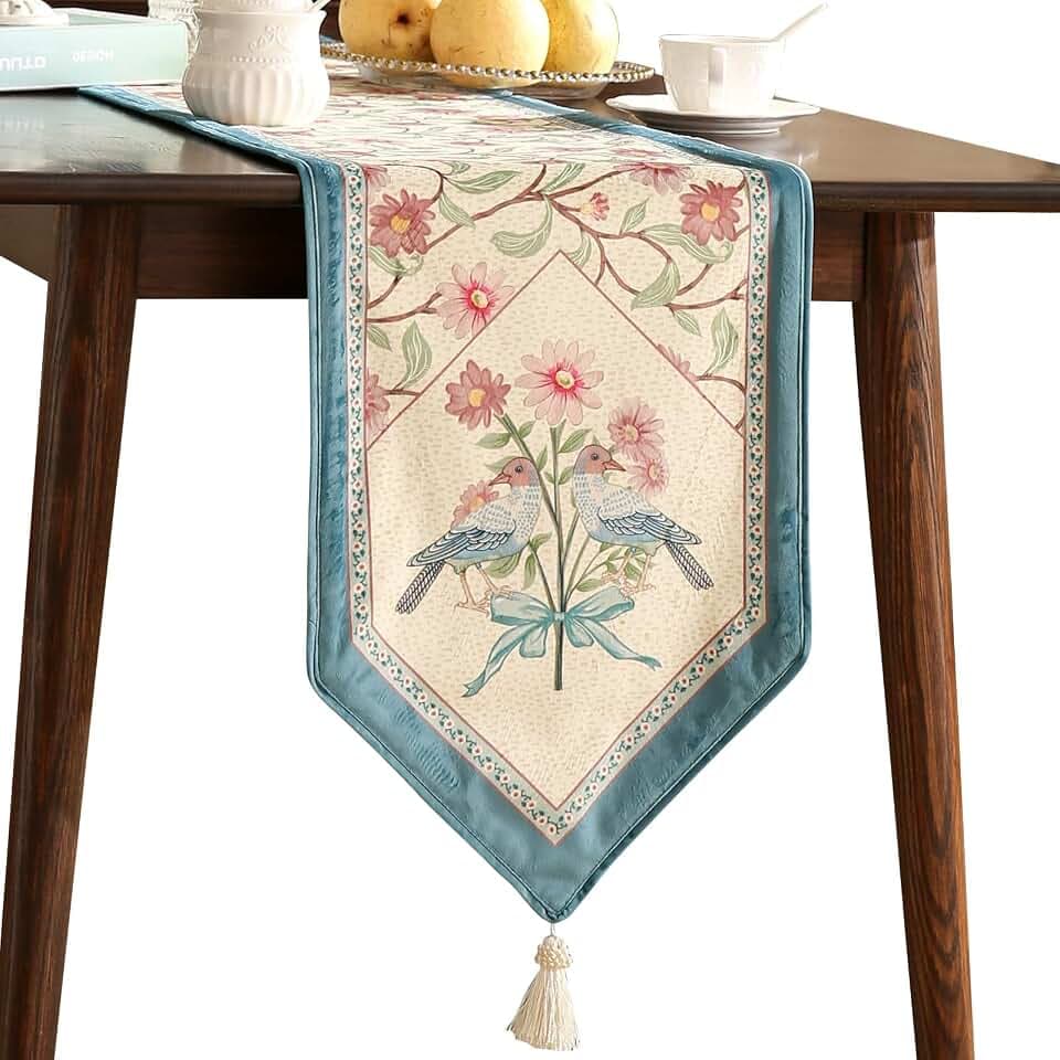 Patdrea Designer Elegant Velvet Table Runner,12"X71"-Montebourg B
