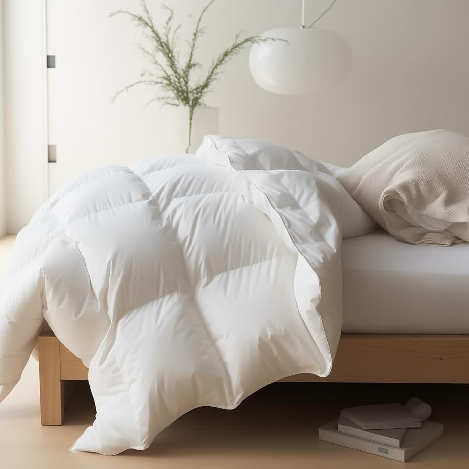 Maple&Stone Feather Down Comforter Oversized King, All Season Duvet Insert