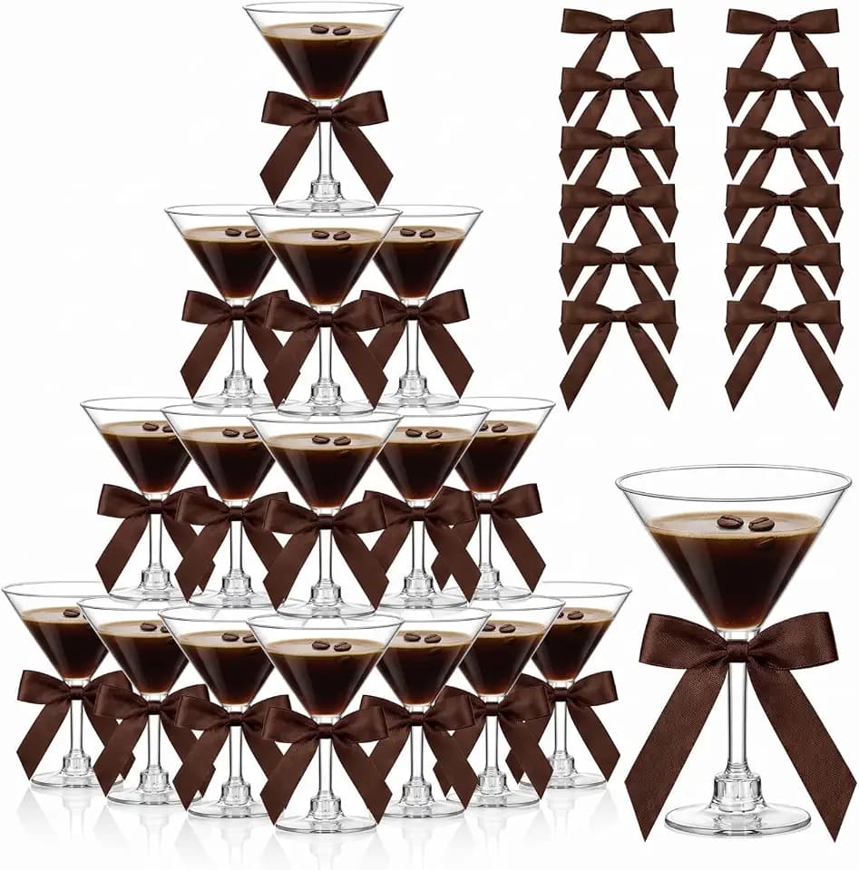 Rtteri 36 Pcs Espresso Martini Party Decor 5 oz a Tini Bit Older Party Cups