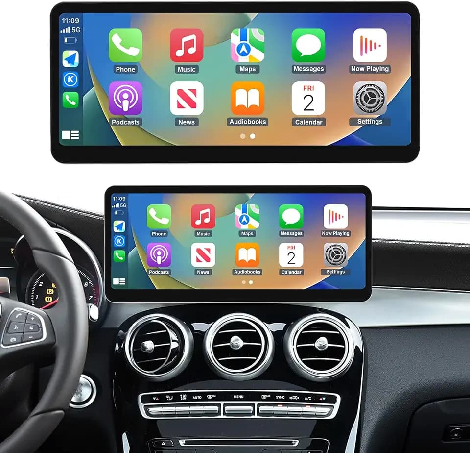 Road Top 12,3 Zoll Autoradio Carplay für Mercedes Benz C GLC V Klasse W205