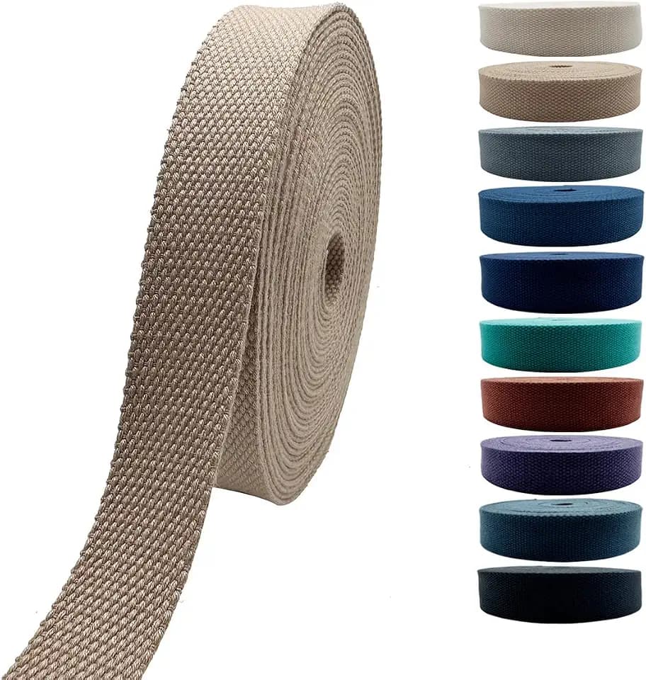 1 Inch Heavy Cotton Webbing 10 Yard Webbing Straps for Bags Handles,Tote Bag Webbing,Cloth Belt,Making Outdoor Supplies