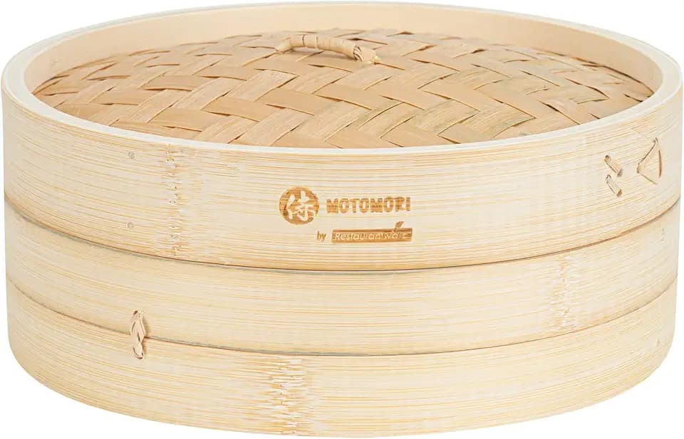 Restaurantware Round Natural Bamboo Steamer, 10 x 3.9 In