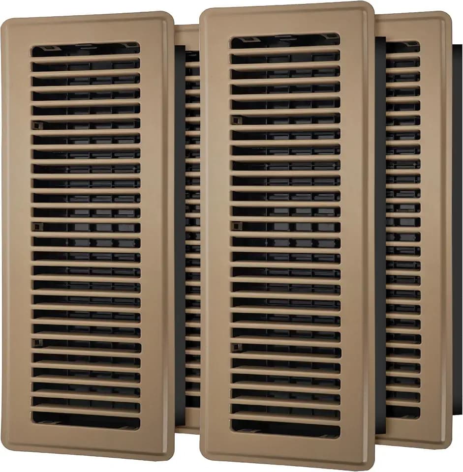 Floor Register 4x14, 4 Pack Floor Vent Covers for Home Floor Heavy Duty Steel Walkable Floor Vents Air Vent Covers for Sidewall and Floor