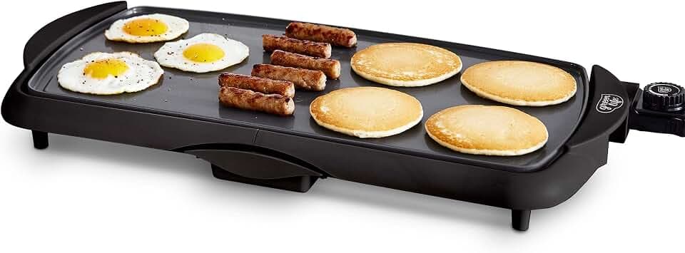 GreenLife 20" Extra Large Electric Griddle, Graphite