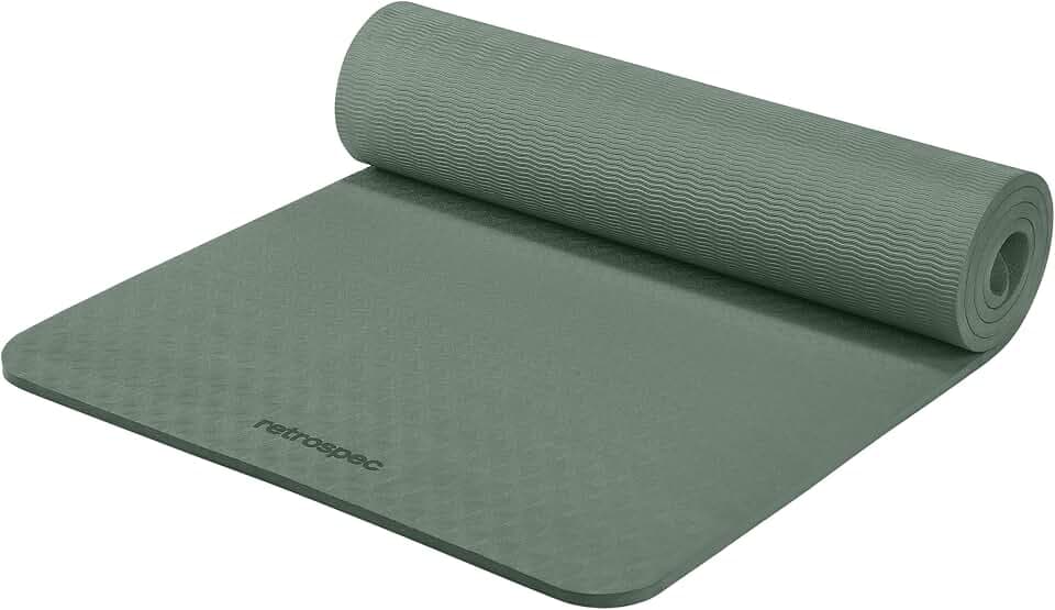 Retrospec Zuma 1/2" Yoga Mat Non Slip Exercise Mat For Pilates, Workout