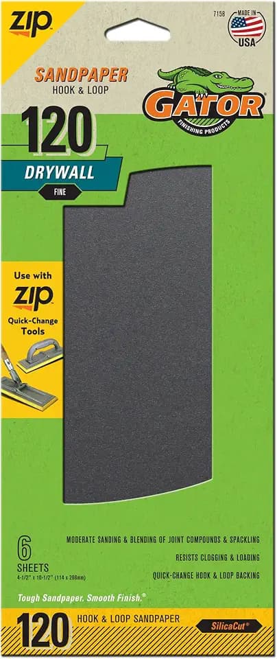 Gator Drywall Sanding Sheet Sandpaper, 120 Grit