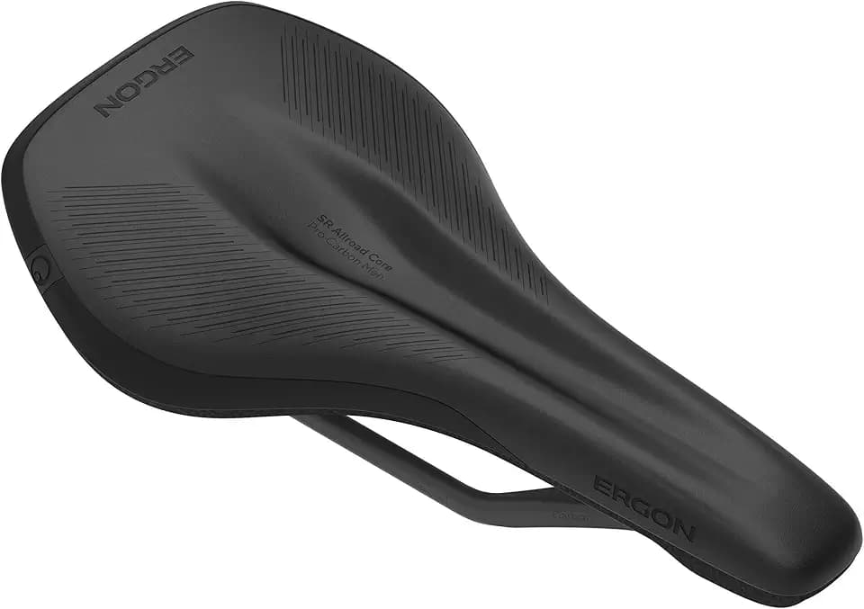 Ergon SR Allroad Core Pro Carbon Men’s Saddle – Lightweight, Shock-Absorbing, Ergonomic Design for Road, Gravel, and Cyclocross
