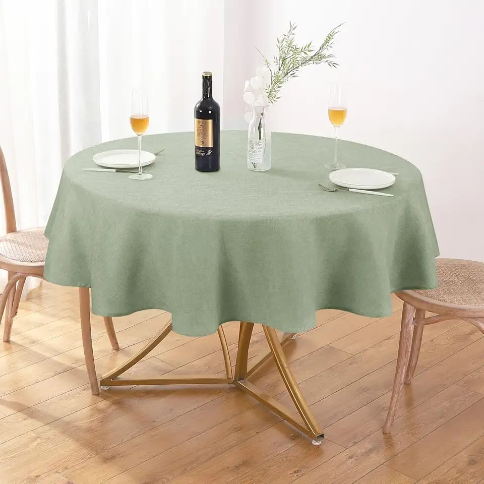 AUSSPVOCT Textured Round Tablecloth 54 Inch for Birthday Party Home Decor