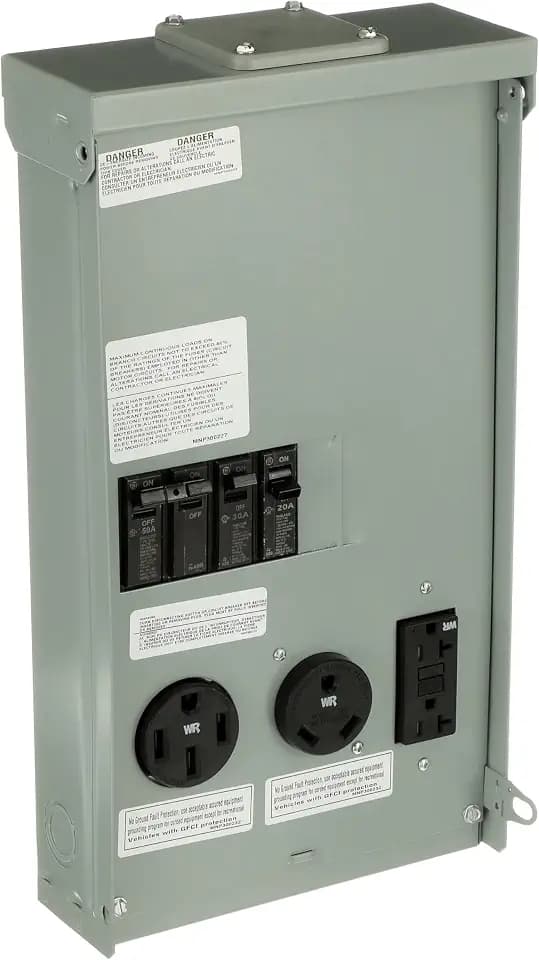 ABB 100A Unmetered RV Power Panek, 50A/30A/20A GFCI Receptacles