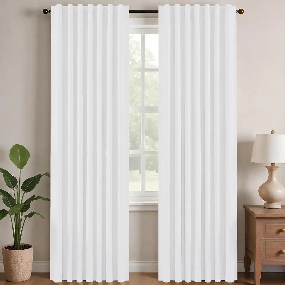 Deconovo Blackout Curtains for Bedroom, Living Room 72 Inch Long 2 Panels