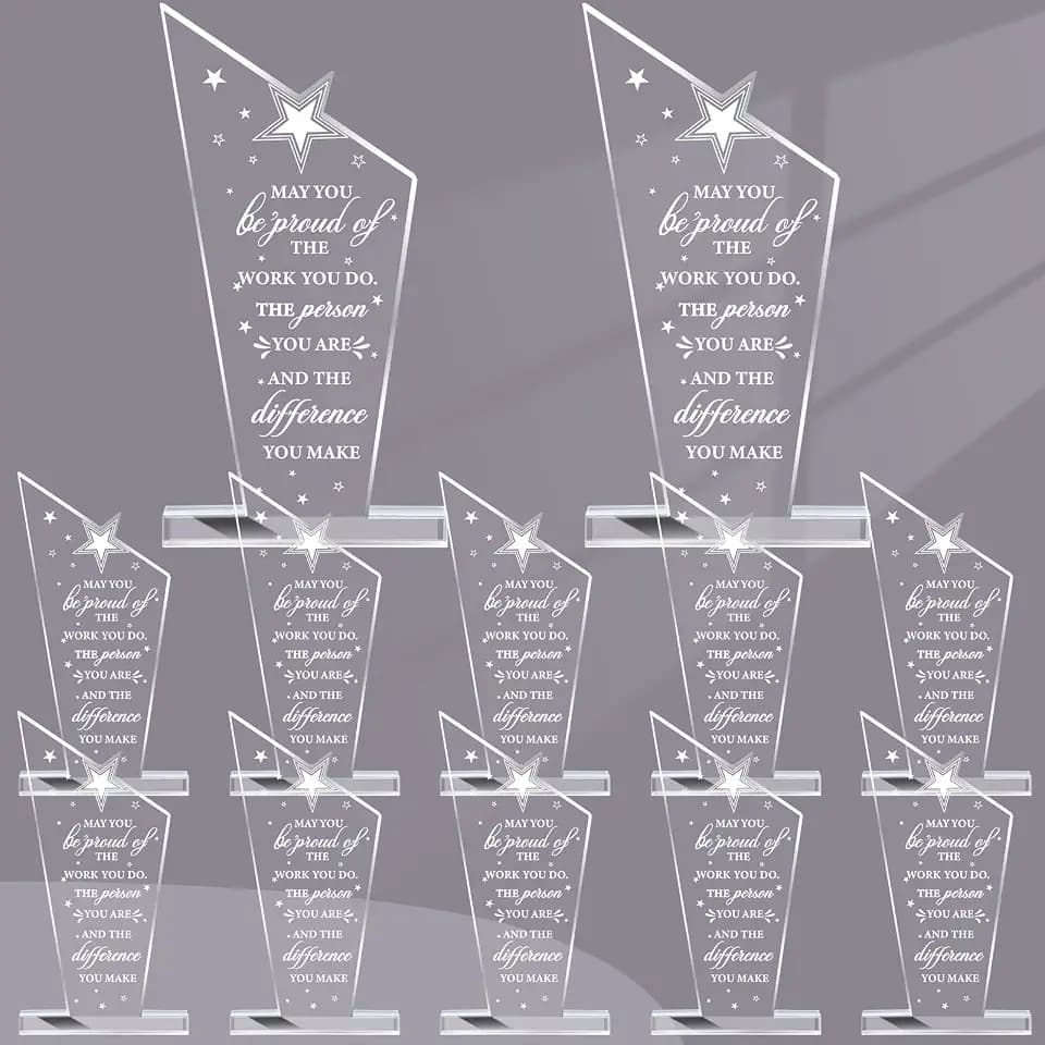 10Pcs Employee Appreciation Awards Trophies Acrylic,May You Be Proud