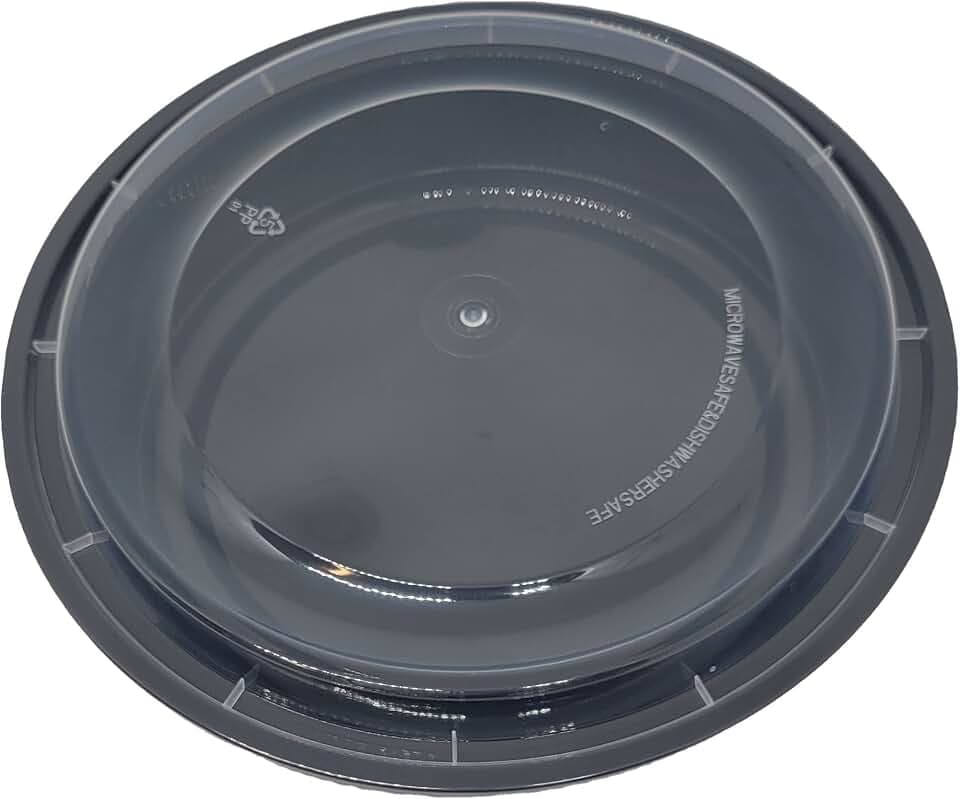 48 oz Round Food Containers Meal Prep Microwavable Reusable Plastic BPA Free Big Size Lunch box 50 Sets