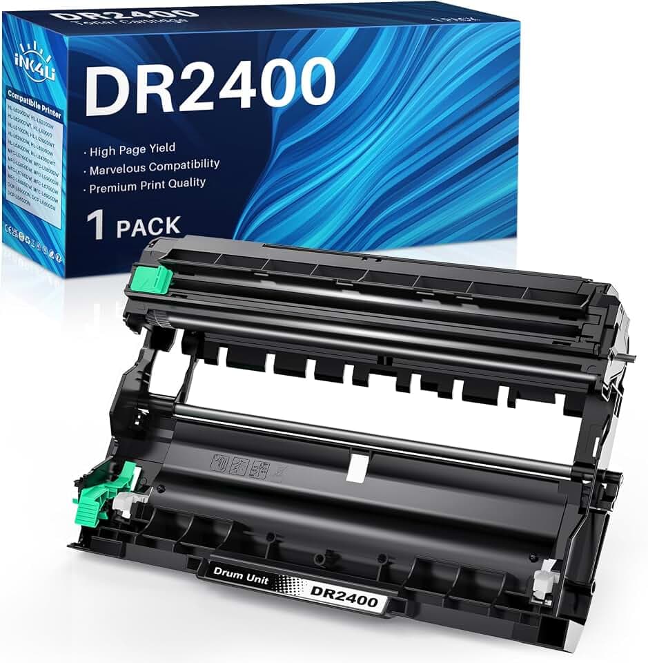 INK4U DR2400 Trommel kompatibel für Brother DR-2400 Trommeleinheit für TN2420 Toner TN2410 für HL-L2310D L2350DW HL-L2375DW DCP-L2510D L2530DW MFC-L2710DN L2710DW MFC-L2750DW (nur Trommel DR-2400)