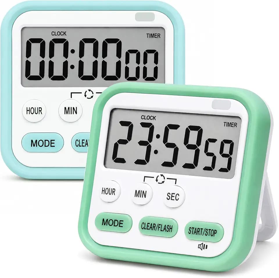 Digital Timer for Kids Classroom Kitchen Timers 24H Timer Clock Blue Green