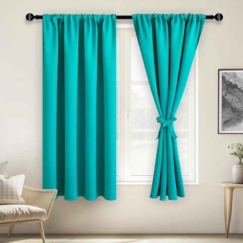 JIUZHEN Blackout Curtains for Bedroom Living Room 42 x 63 Inches Long