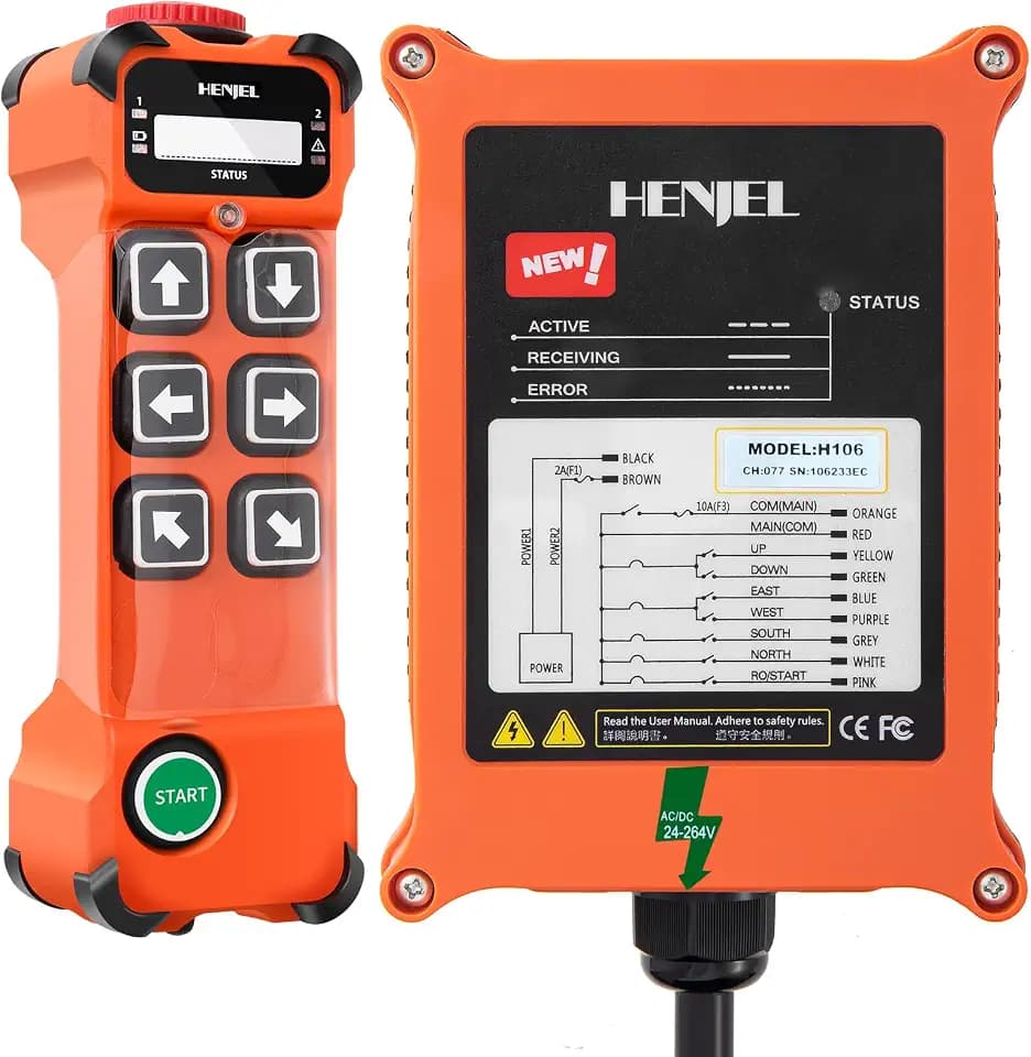 H106 Wireless Crane Remote Control Industrial 12V 24V 6 Channel