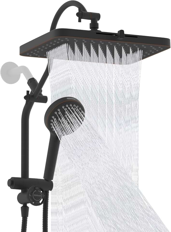 Hibbent cUPC Certified High Pressue 13'' Rainfall Shower Head with 5-Spray