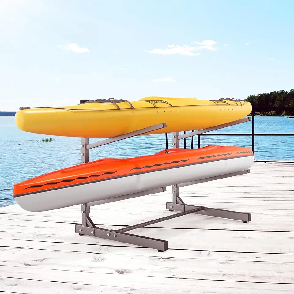 TORACK Heavy-Duty Kayak Rack, Freestanding Kayak Storage Stand