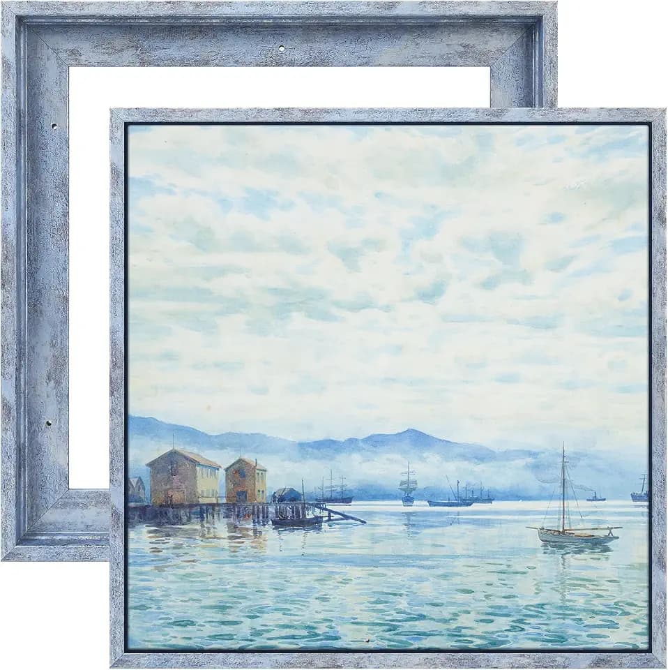 Farmhouse 12x12 Canvas Frame for Oil Painting,2 Pack,Distressed Blue