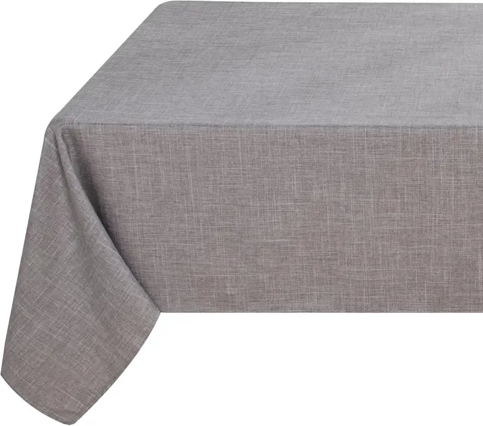 Fitable Stone Faux Linen Tablecloth Rectangle 54x108 Inch for 6 Ft Tables