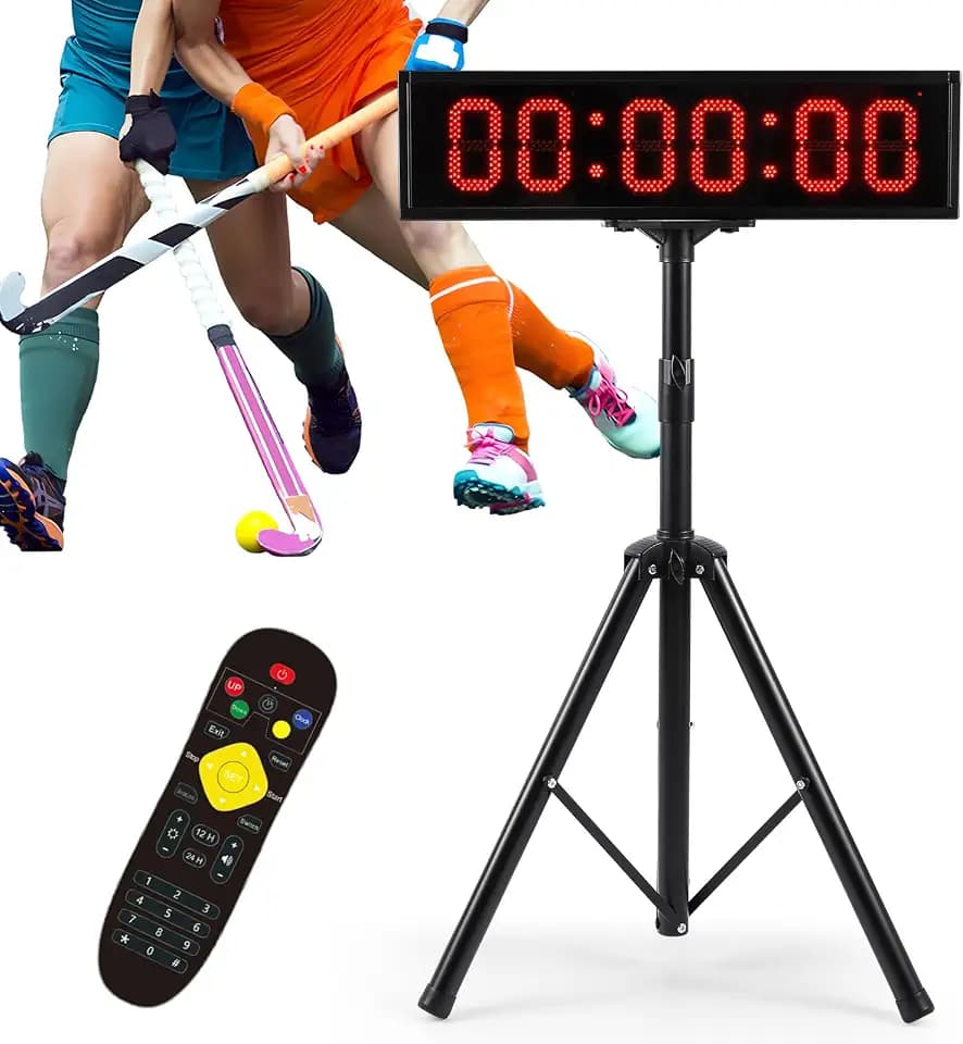 25.6" Cordless Race Clock for Running Events with Tripod