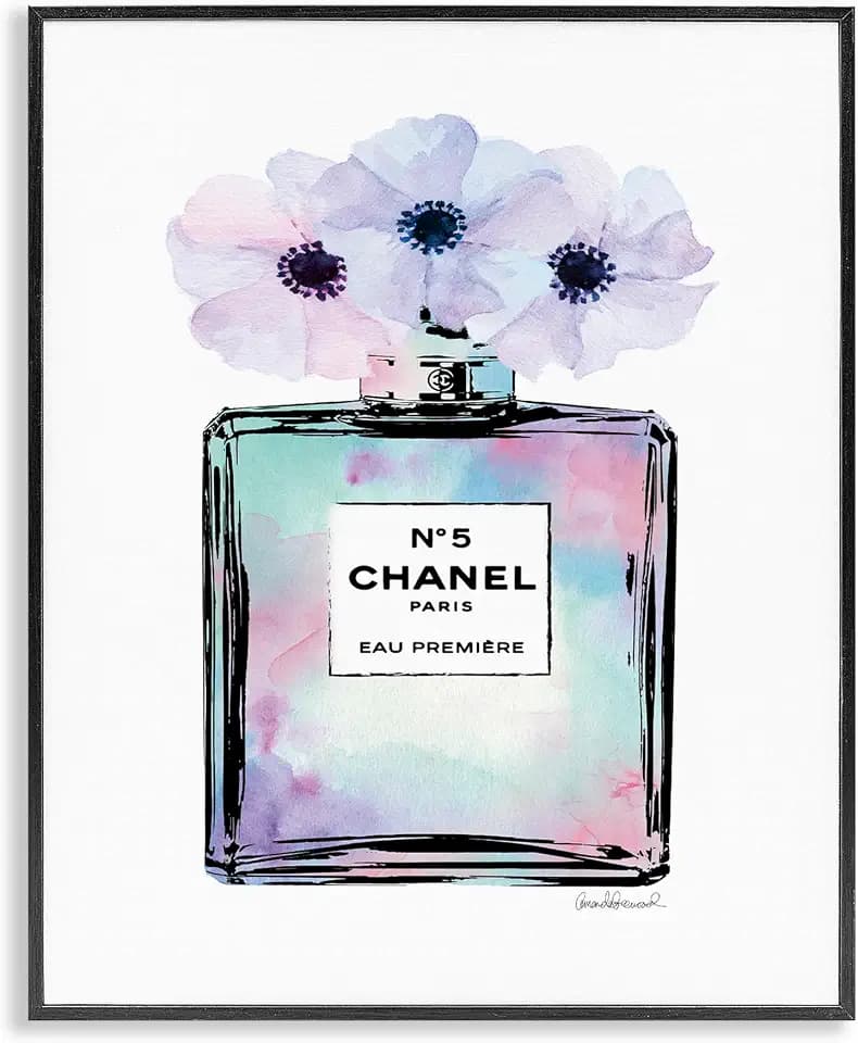 Glam Purple Flower Perfume, 11 x 14 Inch Framed Giclée Print