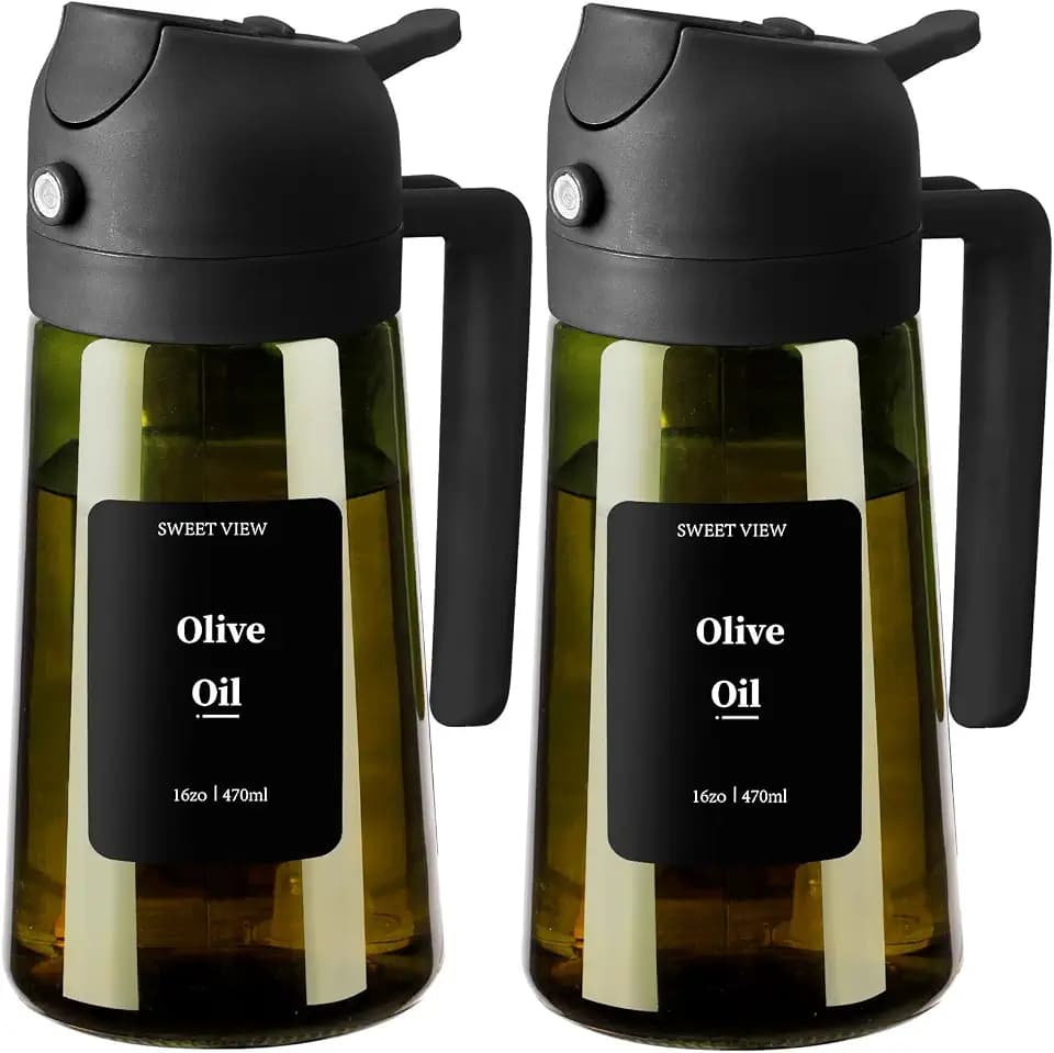 SWEET VIEW 2PCS Olive Oil Dispenser and Oil Sprayer