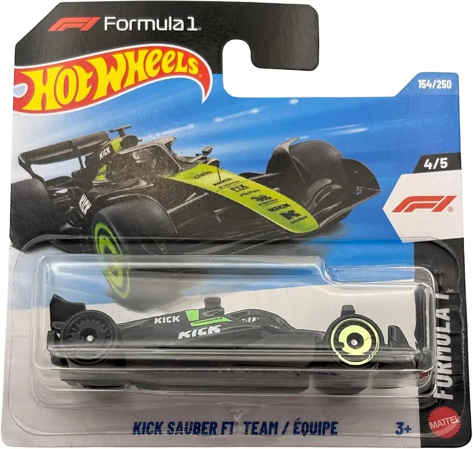 Hot Wheels Kick Sauber F1 Team 2025 – Formula 1-4/5 – JJK02 – Short Card – schwarz grün - F1 Rennwagen - Mattel 2026 (154/250) - Formel 1-1:64