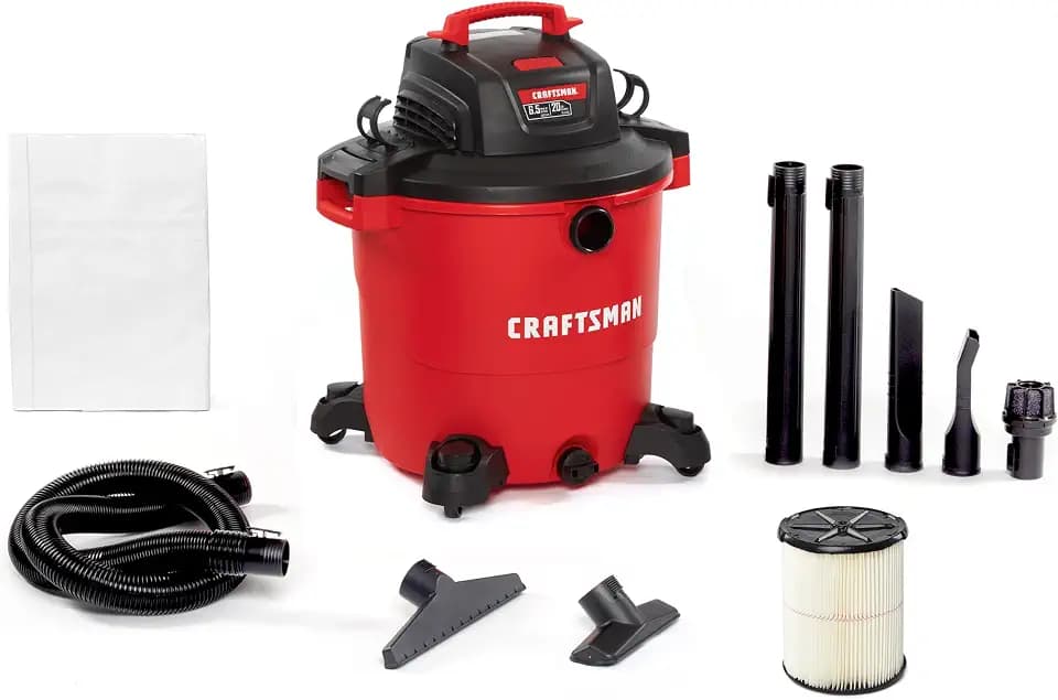 CRAFTSMAN CMXEVBE17596 20 Gallon 6.5 Peak HP Wet Dry Shop Vacuum