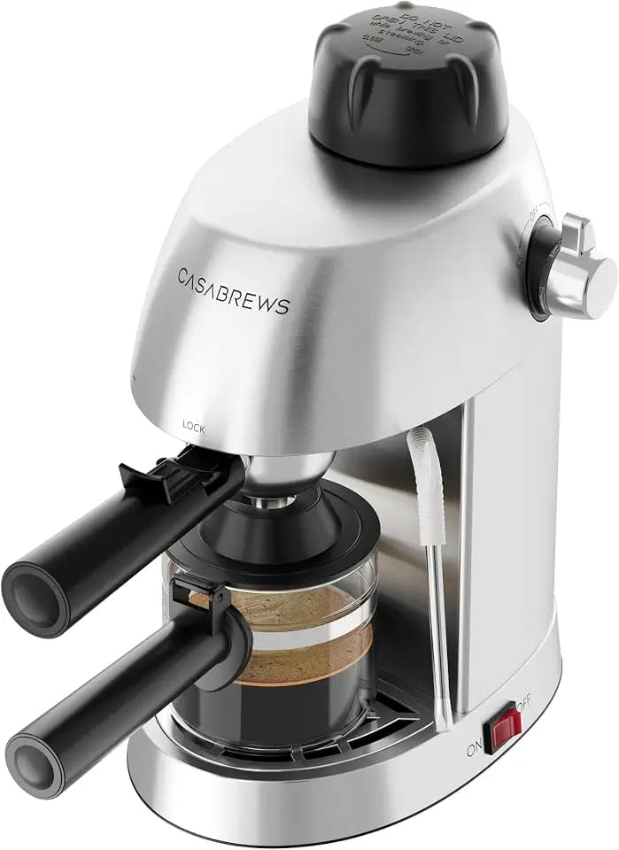 CASABREWS 3.5 Bar 4 Cup Espresso Cappuccino Machine with Milk Frother