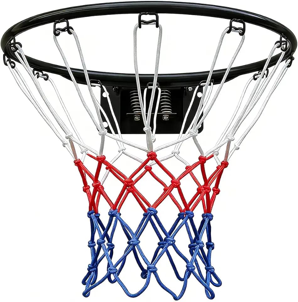 Rakon 18" Basketball Rim Replacement Heavy Duty Wall Mounted Basketball Hoop with All Weather Steel Ring Outdoor Indoor Basketball Goal for Backboard, Driveway Garage Backyard & School Court